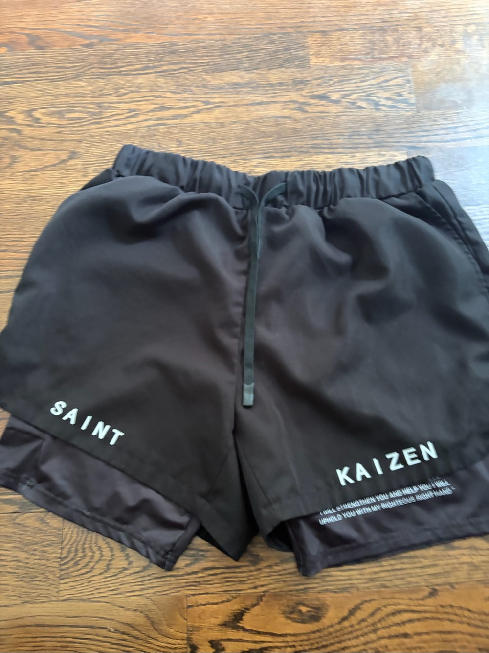 Black Men's Athletic Shorts with Drawstring